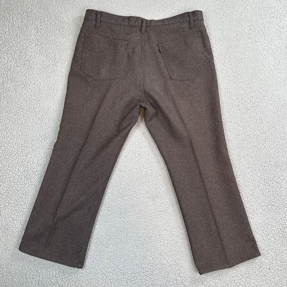 VTG 90s Levis 517 Boot Cut Rancher Pants 38x25* Gray Tex Twill Polyester USA